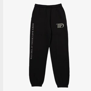 New Official Taylor Swift TTPD Down Bad Crying At The Gym Black Sweatpants 3XL